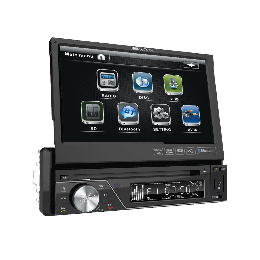 Soundstream Single-Din Bluetooth Stereo DVD Player with 7" w/Android Link