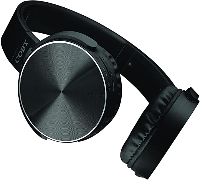 COBY Bluetooth Wireless Metal Folding Headphones Ultra-Modern Portable