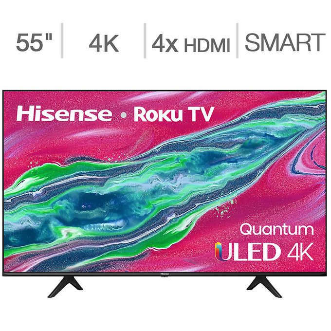 Hisense 55" Class U6GR5 Series - 4K ULED ROKU LCD TV-Tv's ONLY for delivery in San Diego and Tijuana(Refurbished)