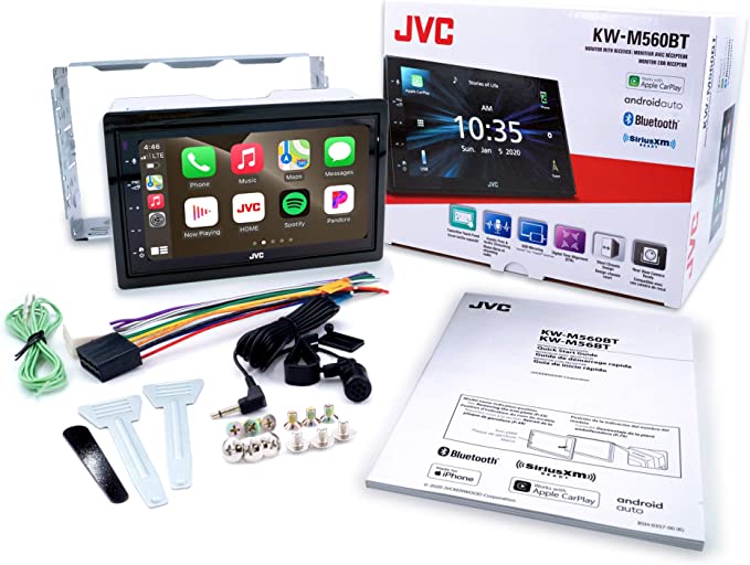 JVC KW-M560BT Apple CarPlay Android Multimedia Player w/ 6.8" Capacitive Touchscreen- Entrega gratis en Tijuana