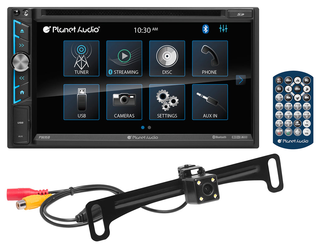 Planet Audio P9695BRC Car Audio 2-DIN DVD Player 6.95" Touchscreen Bluetooth