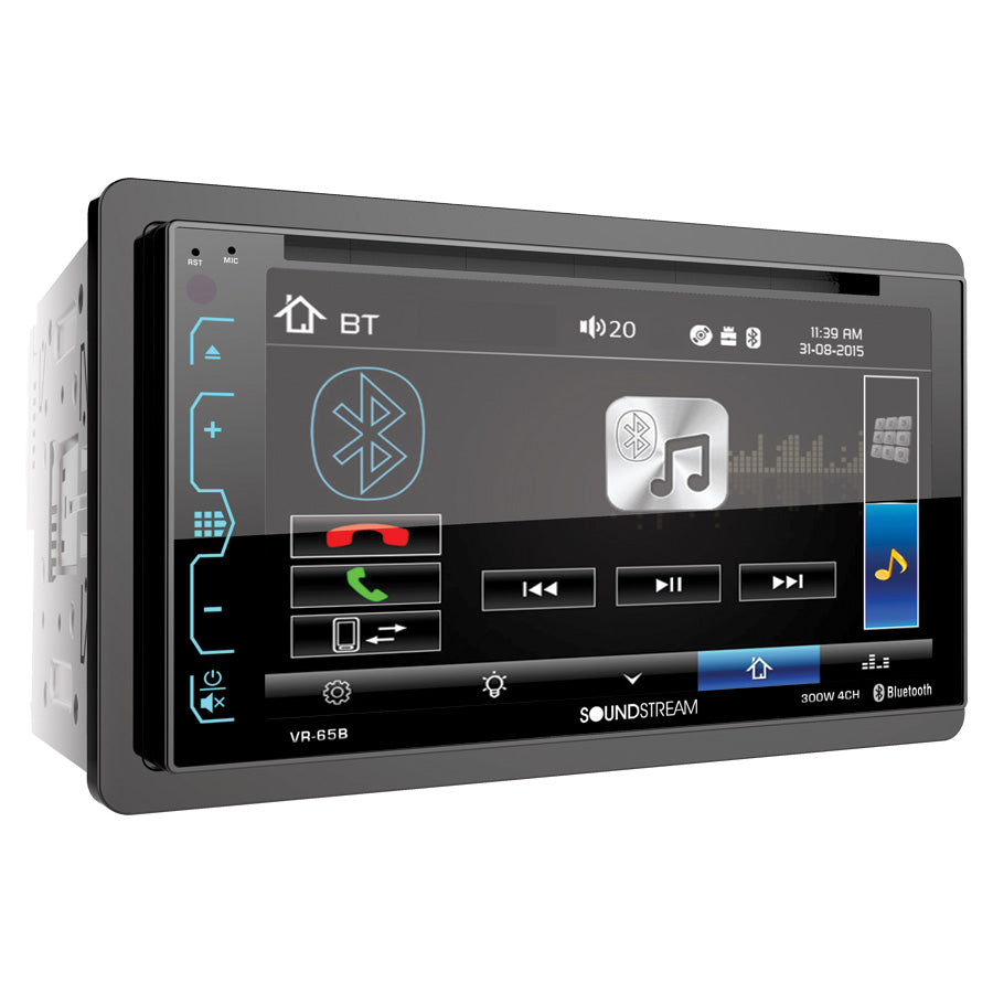 Soundstream VR-65B Stereo 6.2” Touchscreen 2-DIN BT DVD CD/MP3