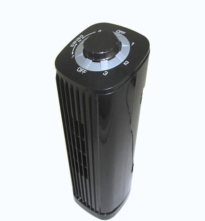14" Desktop Ultra Slim Oscillating Tower Fan, Black