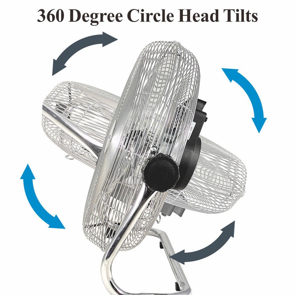 20" Industrial Grade High Velocity Fan - Chrome Grill