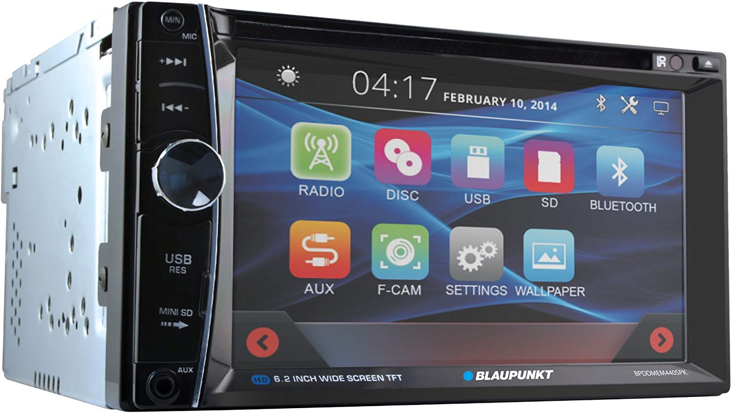 Blaupunkt 6.2-Inch In-Dash Touch Screen DVD Multimedia Receiver - Bluetooth