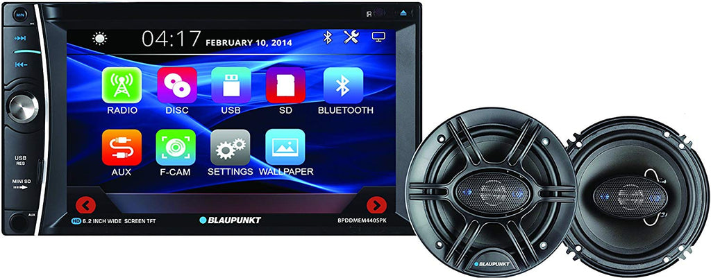 Blaupunkt 6.2-Inch In-Dash Touch Screen DVD Multimedia Receiver - Bluetooth