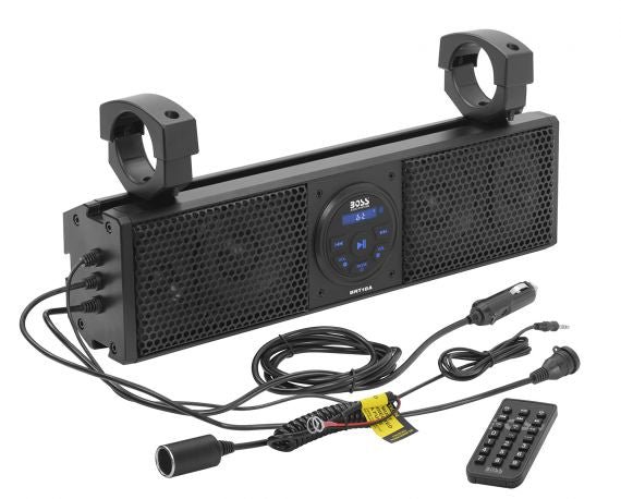 Boss Weatherproof 18" IPX5 Rated ATV/UTV Sound bar Audio System with Bluetooth - Built-in Class A/B Amplifier