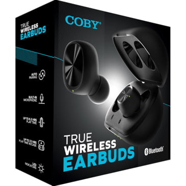 Coby True Wireless Bluetooth 555 Earbuds with Charging Case