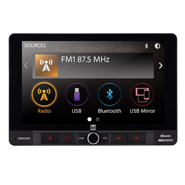 Dual DM90MIR 9" Single-DIN Digital Media Receiver with Bluetooth