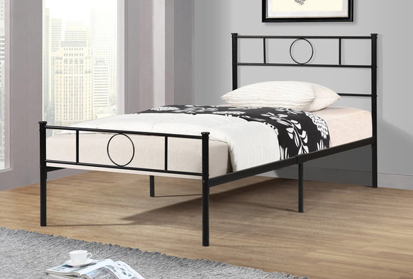 Cama Individual de Metal Color Negro