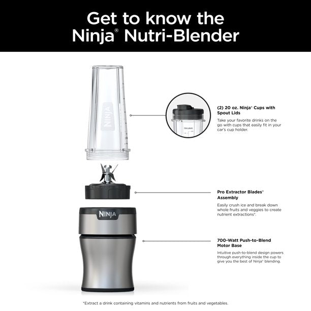 Ninja Nutri-Blender BN300 700-Watt Personal Blender(Refurbished)