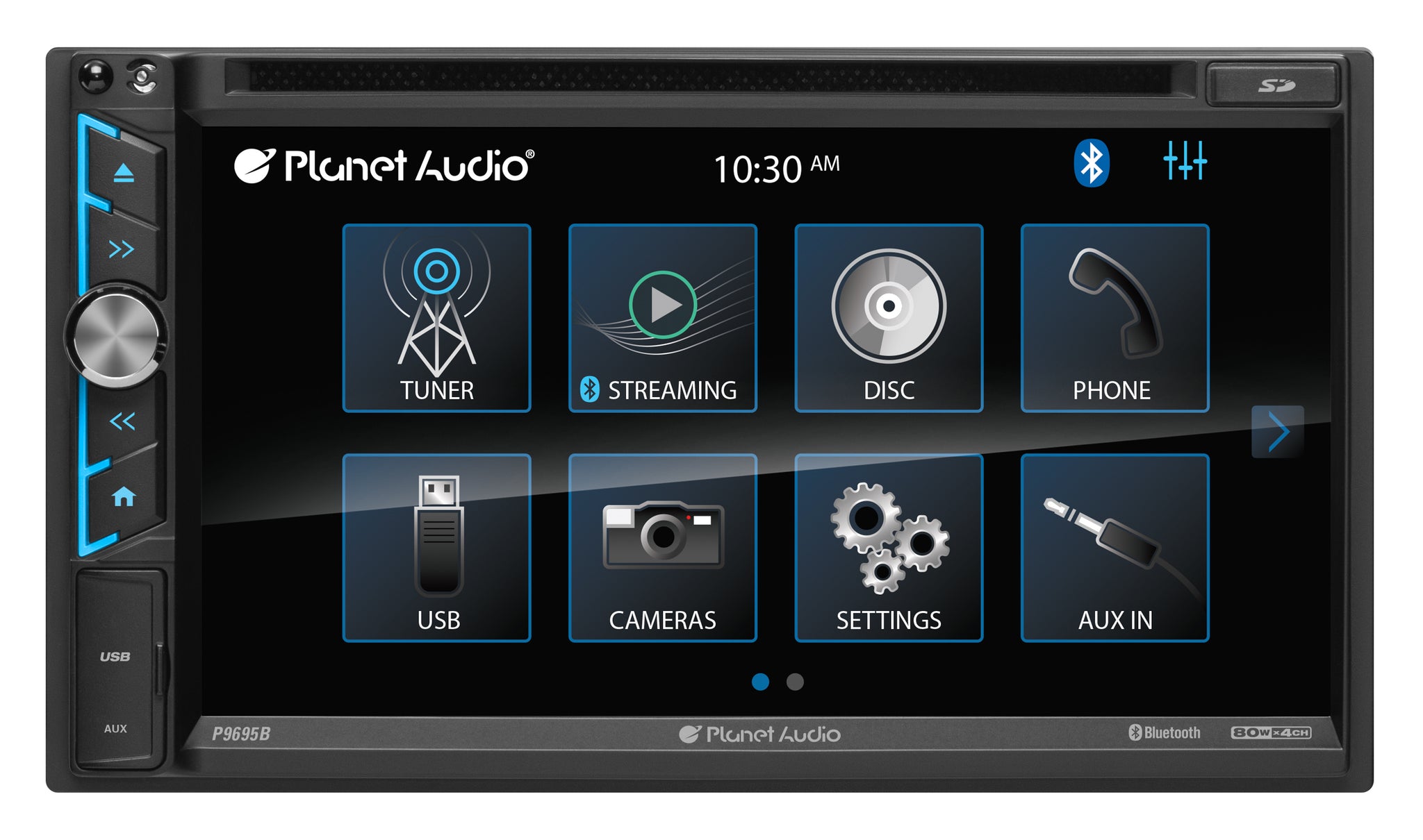 Planet Audio P9695BRC Car Audio 2-DIN DVD Player 6.95" Touchscreen Bluetooth