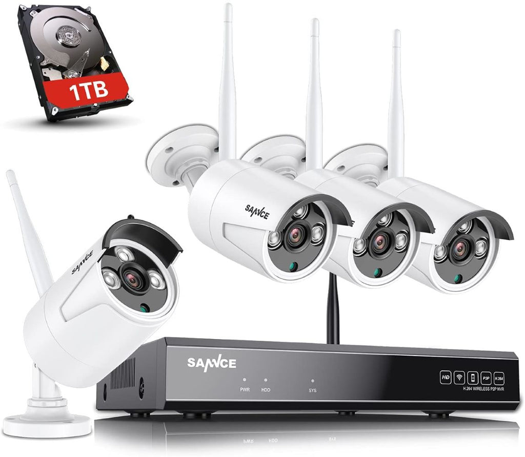 Sannce 8-Channel 4 Camera Wireless 1080p NVR Security System