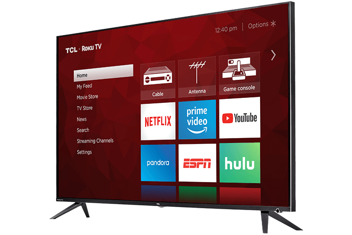 TCL 55" 4K UHD Dolby Vision HDR Roku Smart TV w/TV Wall Mount (Refurbished) Tv's ONLY for delivery in San Diego and Tijuana